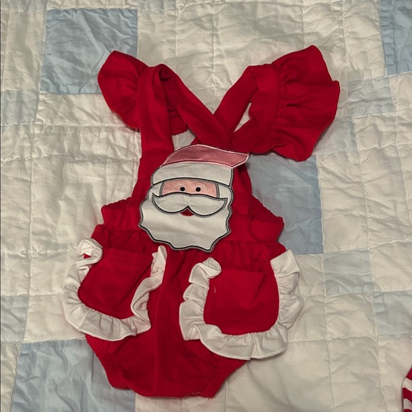 Red Santa Ruffle Two Piece Set for Baby - Picture 6 of 6